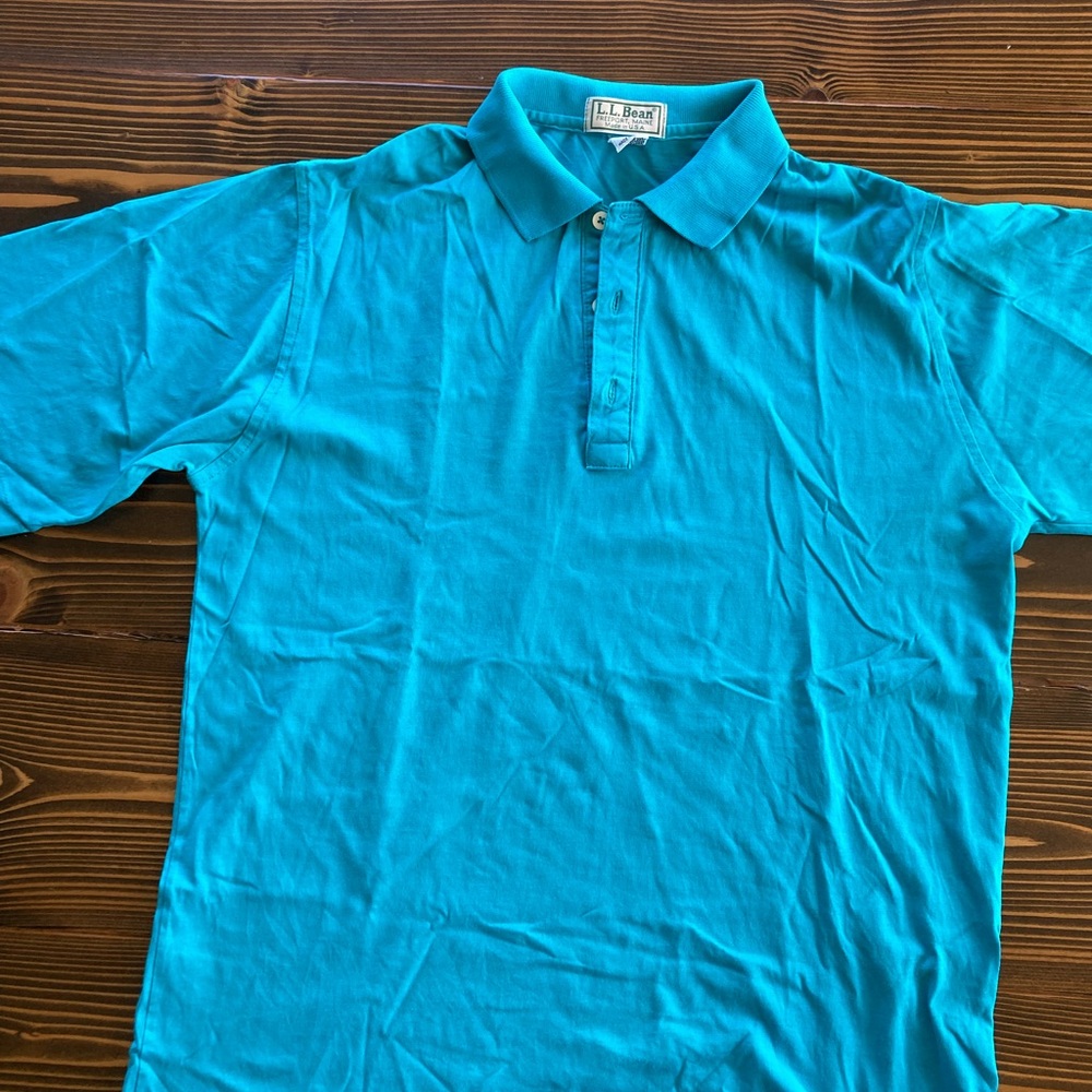 L.L. Bean Men's Teal Polo Shirt